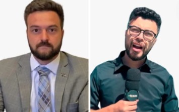 À esquerda, o advogado André Léo; à direita, o blogueiro Pedro Moura (Betinense)