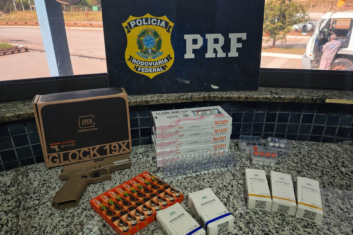 Material foi apreendido pela PRF na BR-262, nesta terça-feira (7/7)