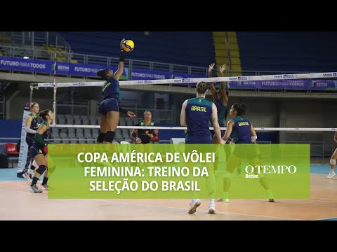 Equipe brasileira feminina se prepara para a estreia na Copa América de Vôlei, no ginásio Divino Braga